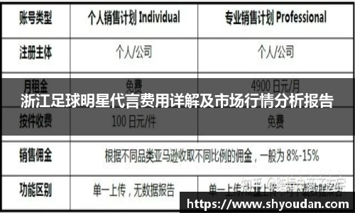 浙江足球明星代言费用详解及市场行情分析报告