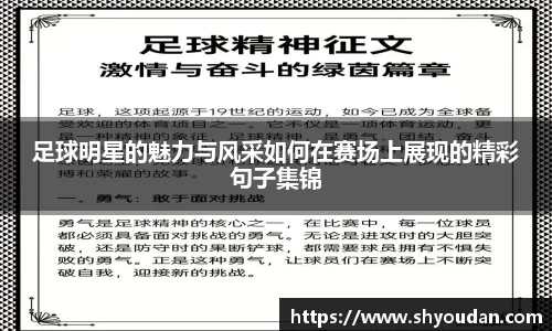 足球明星的魅力与风采如何在赛场上展现的精彩句子集锦